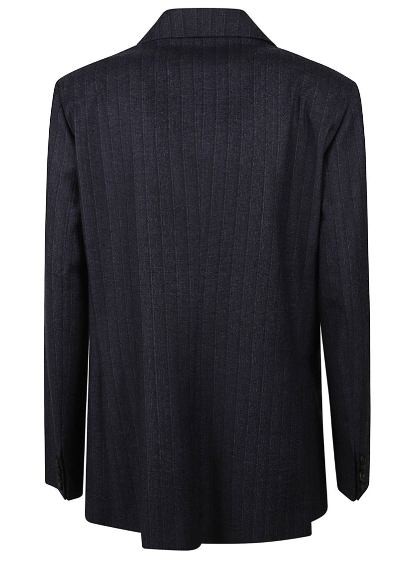 Anaii Structured Double-Breasted Blazer With Notch Lapel And Tailored Fit