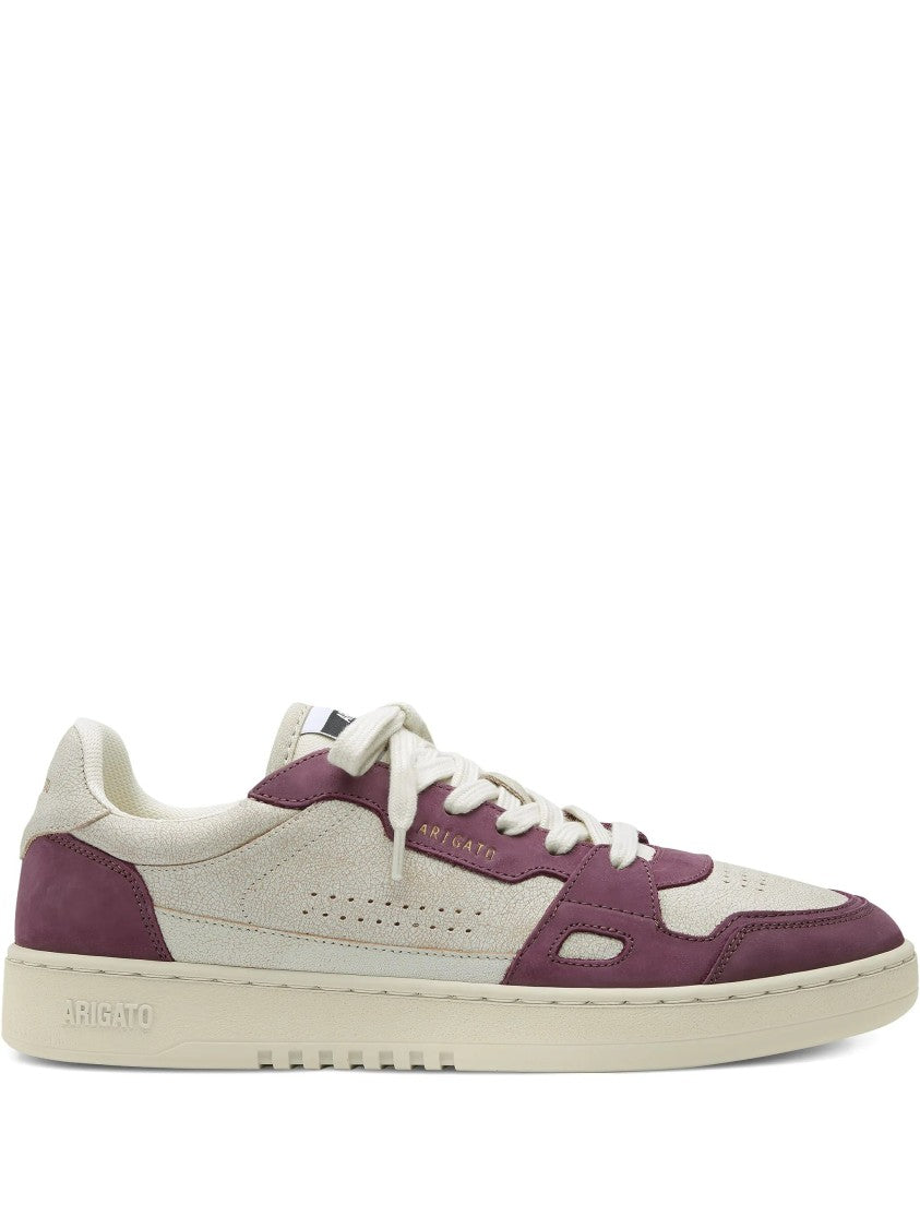 Axel Arigato Light Beige Sneakers With Burgundy Overlays