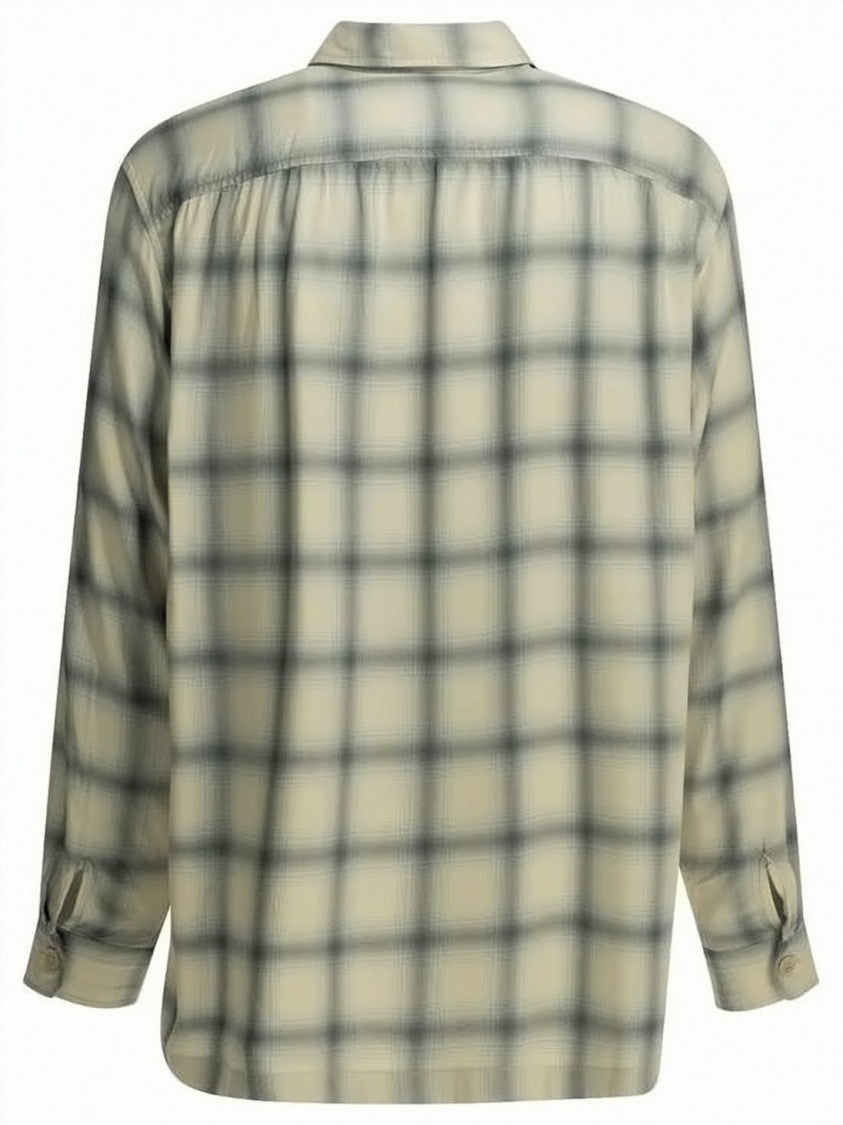 Our Legacy Checkered Viscose Long-Sleeve Shirt