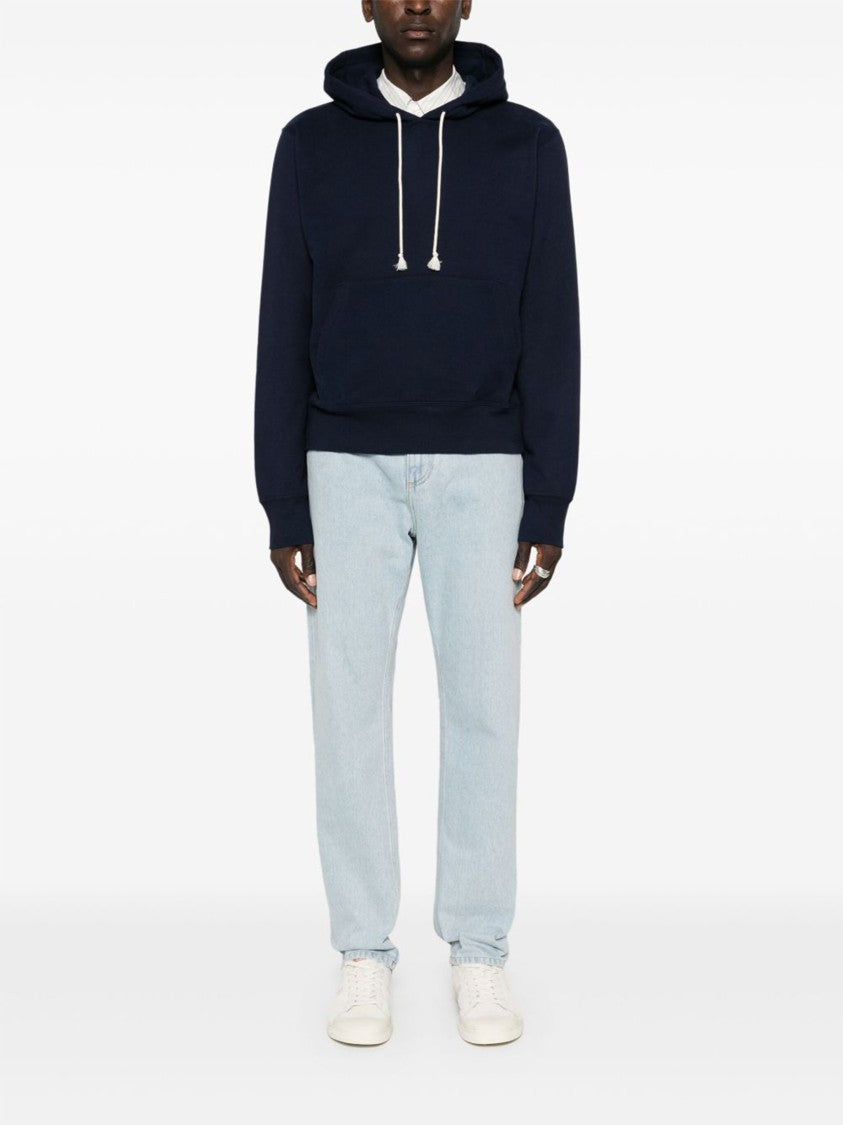 Saint Laurent Blue Cassandre Organic Cotton Hoodie