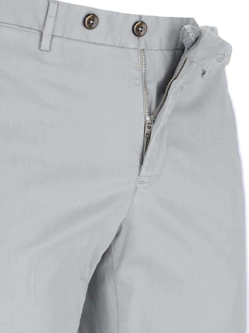 Pt Torino Superslim Grey Chinos With Straight Leg