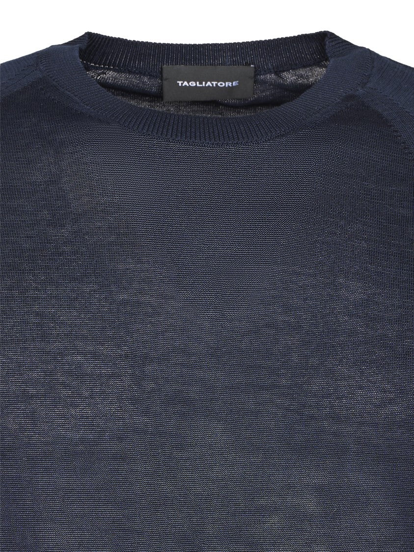 Tagliatore Lightweight Crew Neck T-Shirt With Raglan Sleeves