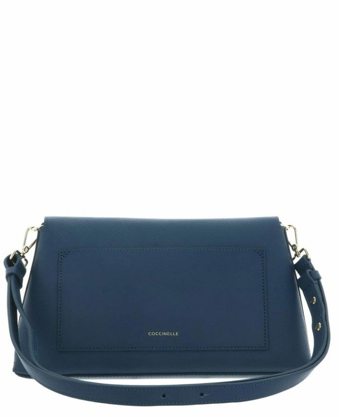 Coccinelle Rectangular Shoulder Bag With Gold Turn-Lock Closure