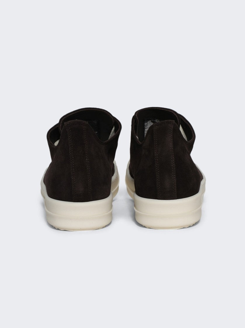 Rick Owens Hollywood Low Sneakers Mahogany And Milk