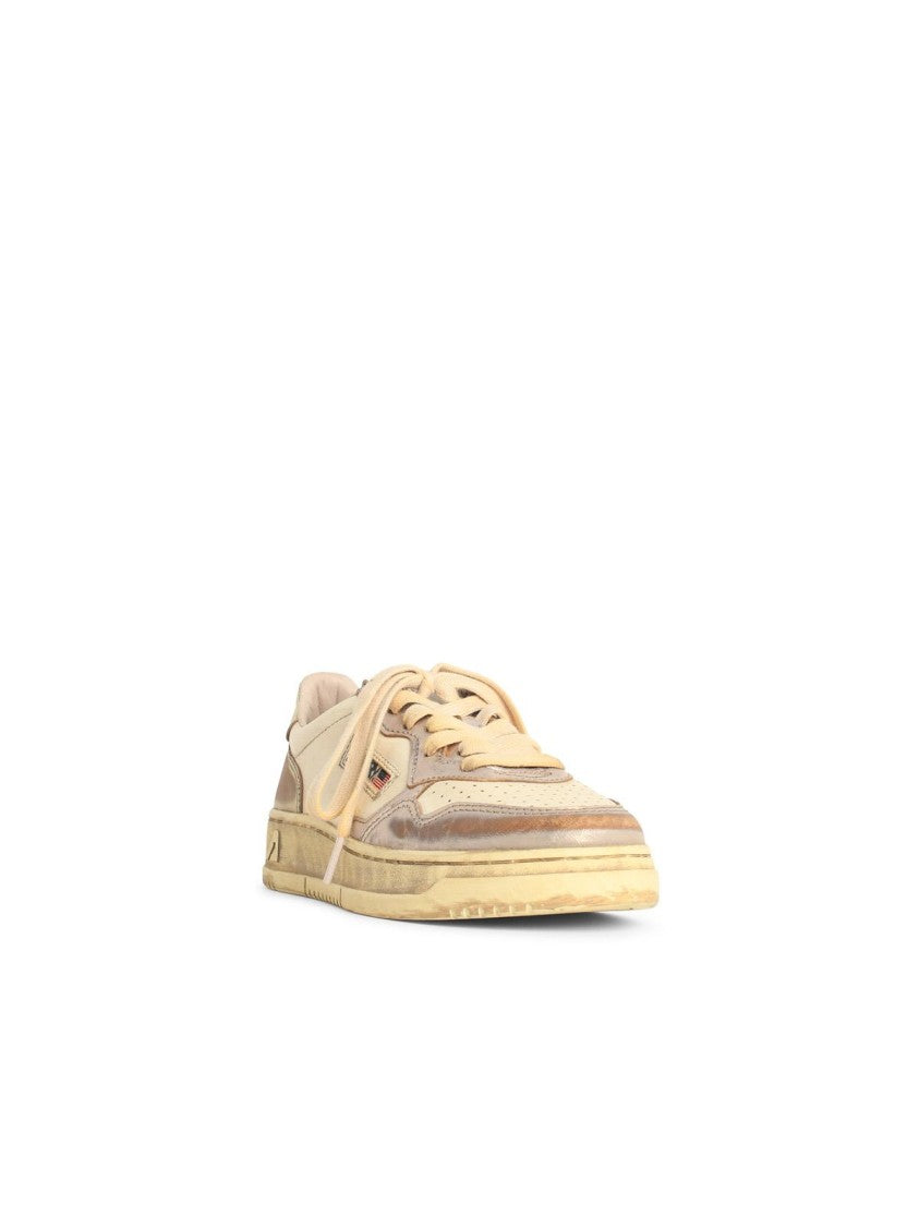 Autry 'Supervintage Low' Ivory Leather Sneakers