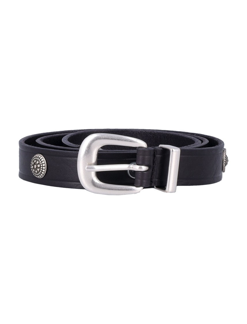 Mancini 1979 Black Leather Belt