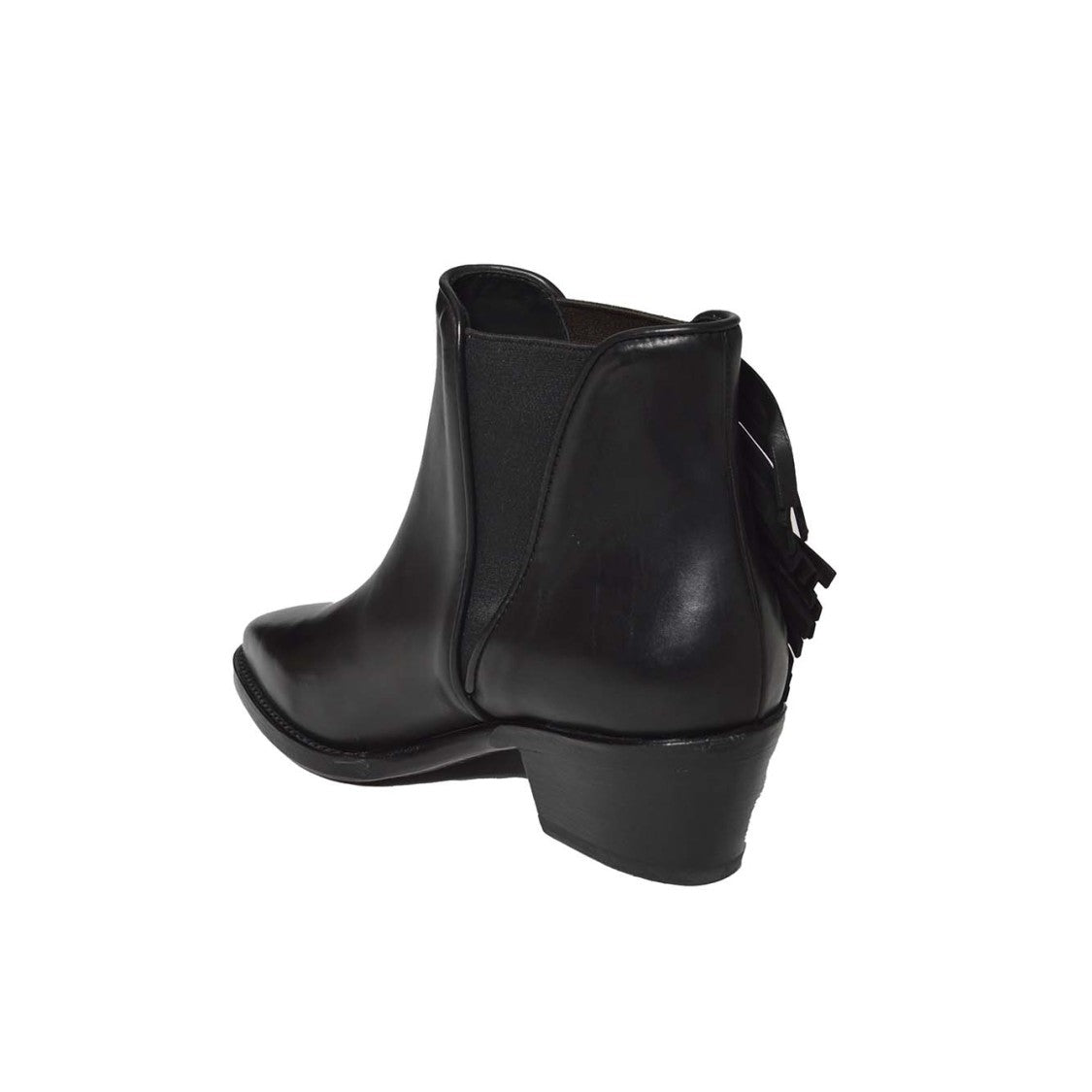 Damy Low-Cut Texan-Style Ankle Boots With Fringe Detailing