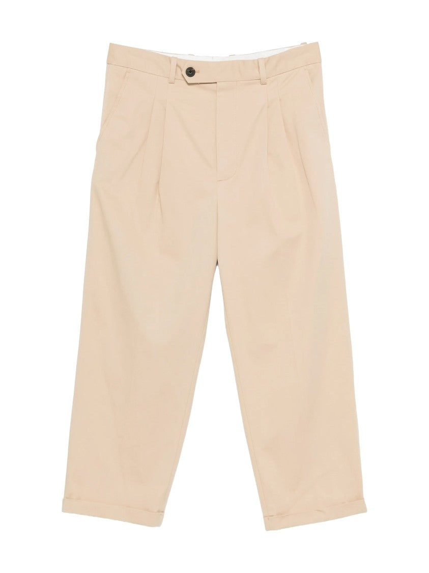 Drôle De Monsieur Pleated Above Ankle Chinos