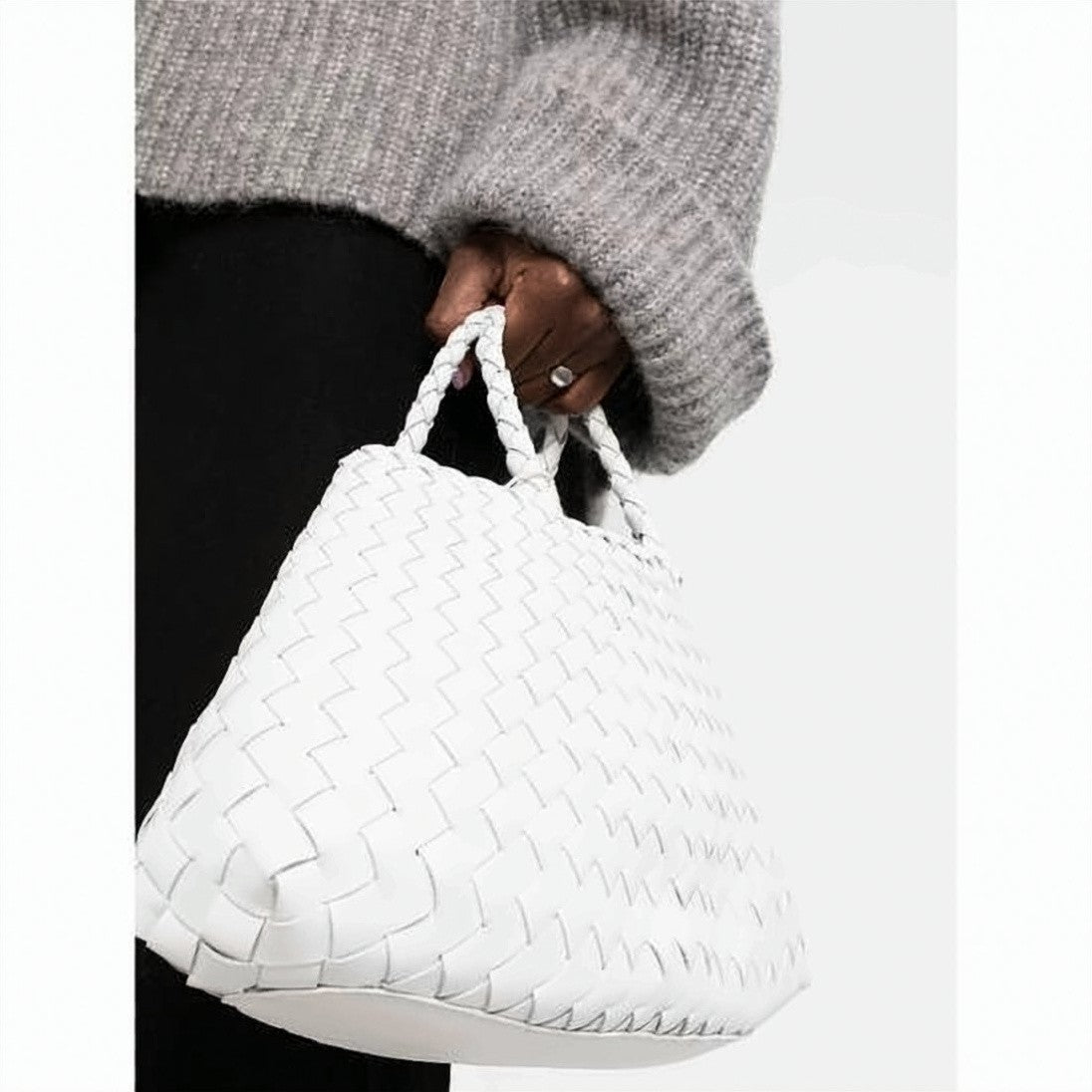 Dragon Diffusion Artisanal Woven Buffalo Leather Tote Bag
