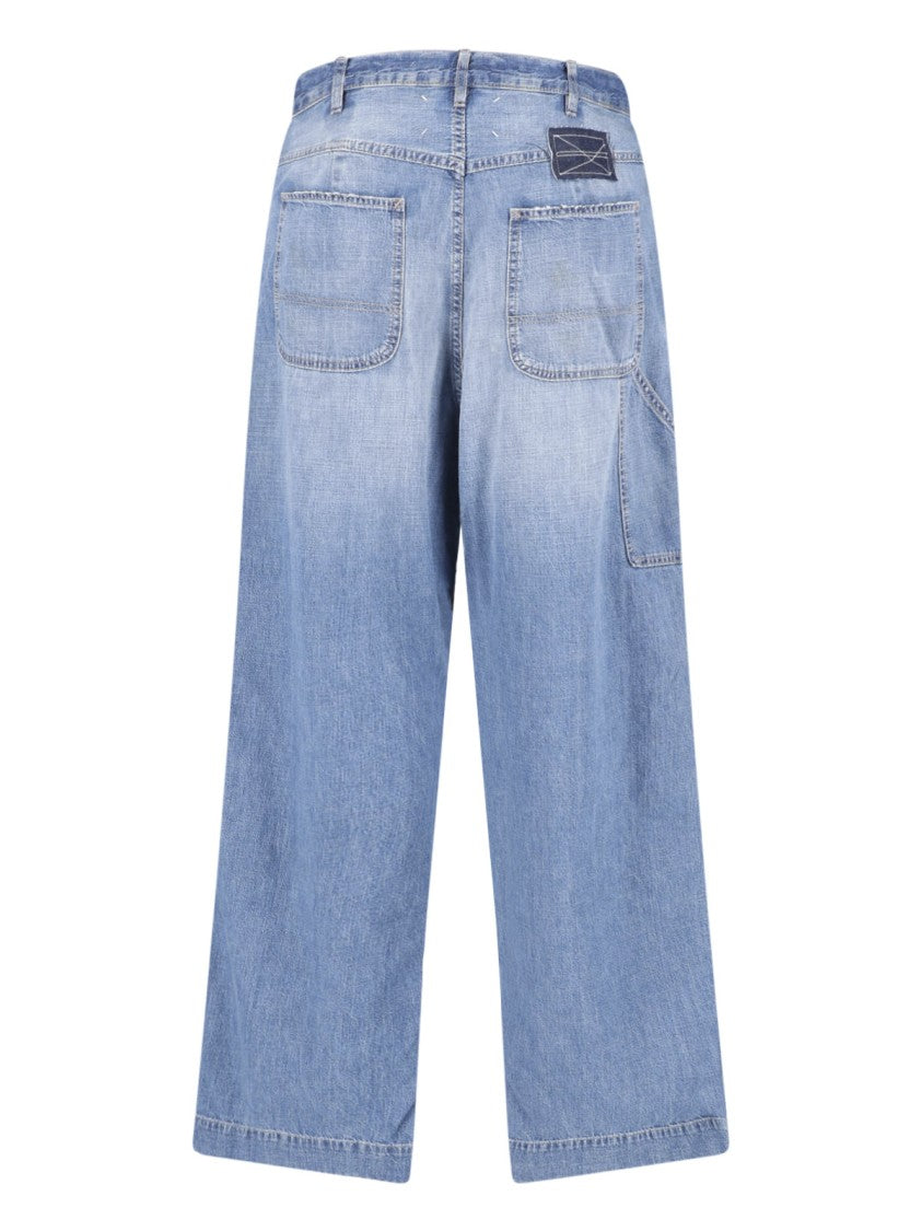 Maison Margiela Blue Wide-Leg Four Stitches Jeans