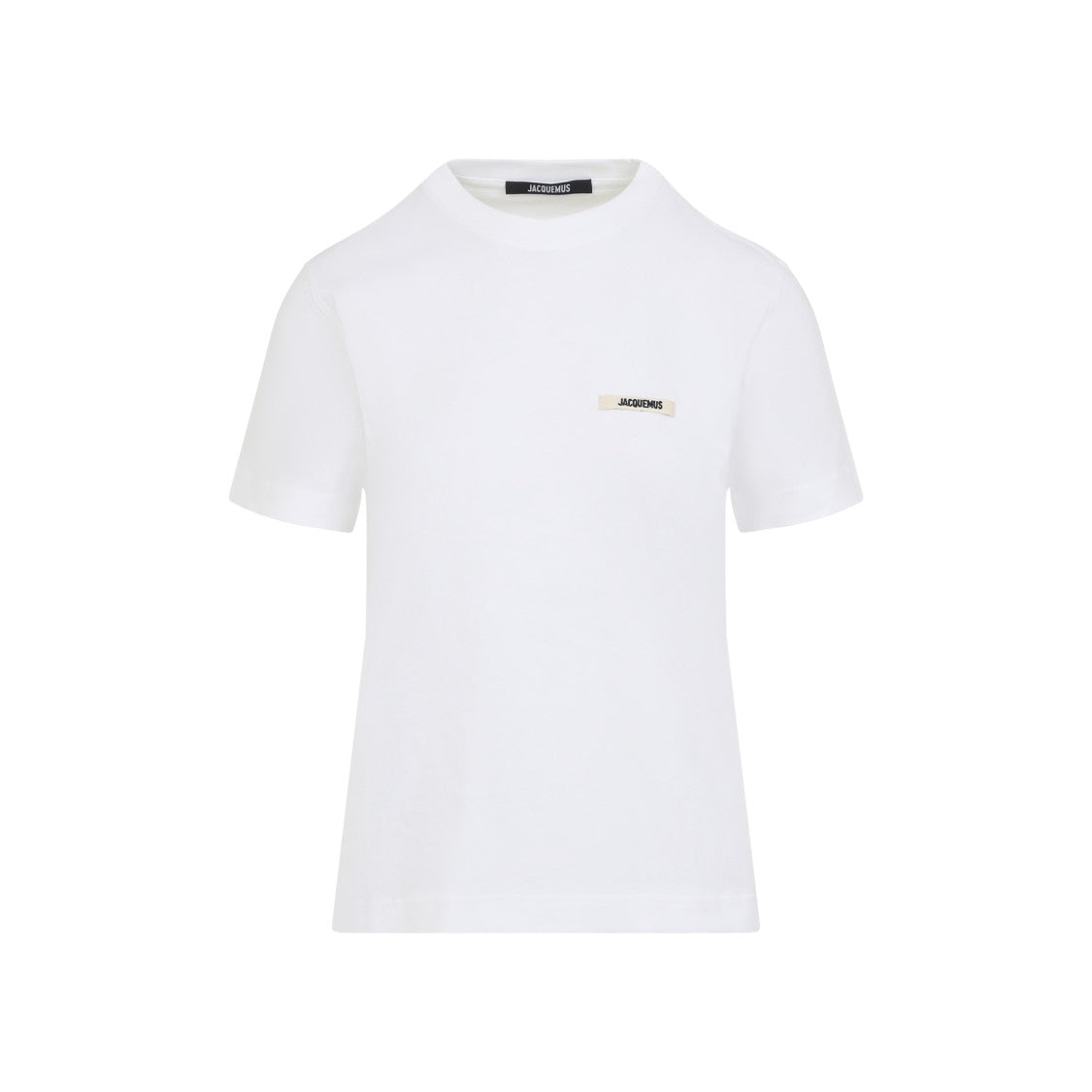 Jacquemus Short-Sleeve Cotton T-Shirt With Rectangular Patch