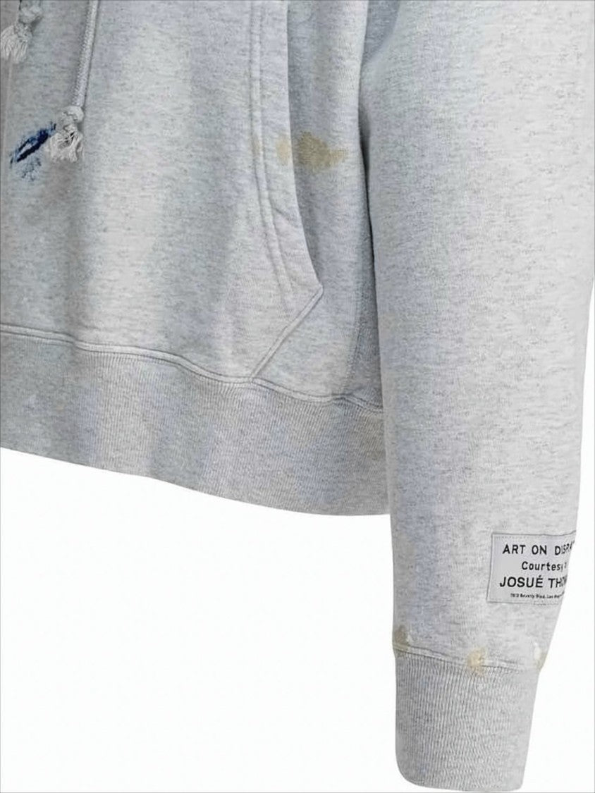 Gallery Dept. Light Grey Hoodie With Paint Splatter