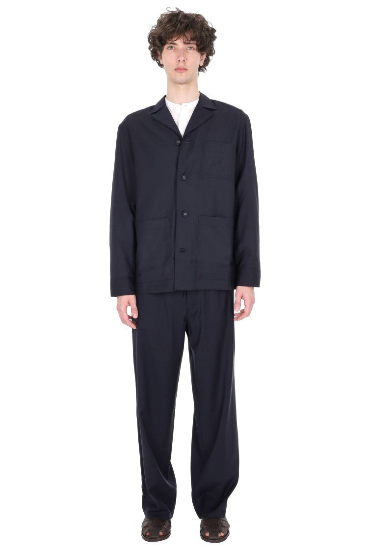 Officine Generale Sheldon Super 110S Wool Shirt Jacket