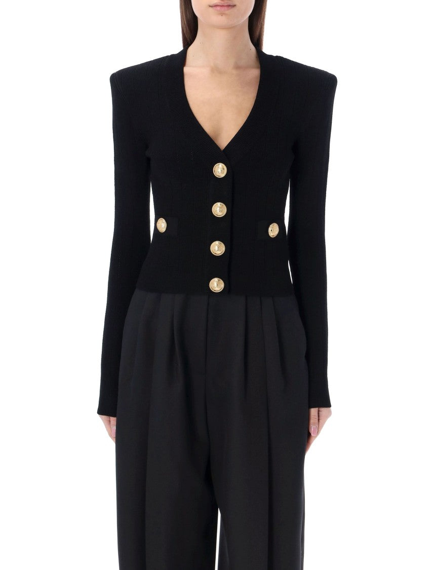 Balmain Classic V Neck Cardigan