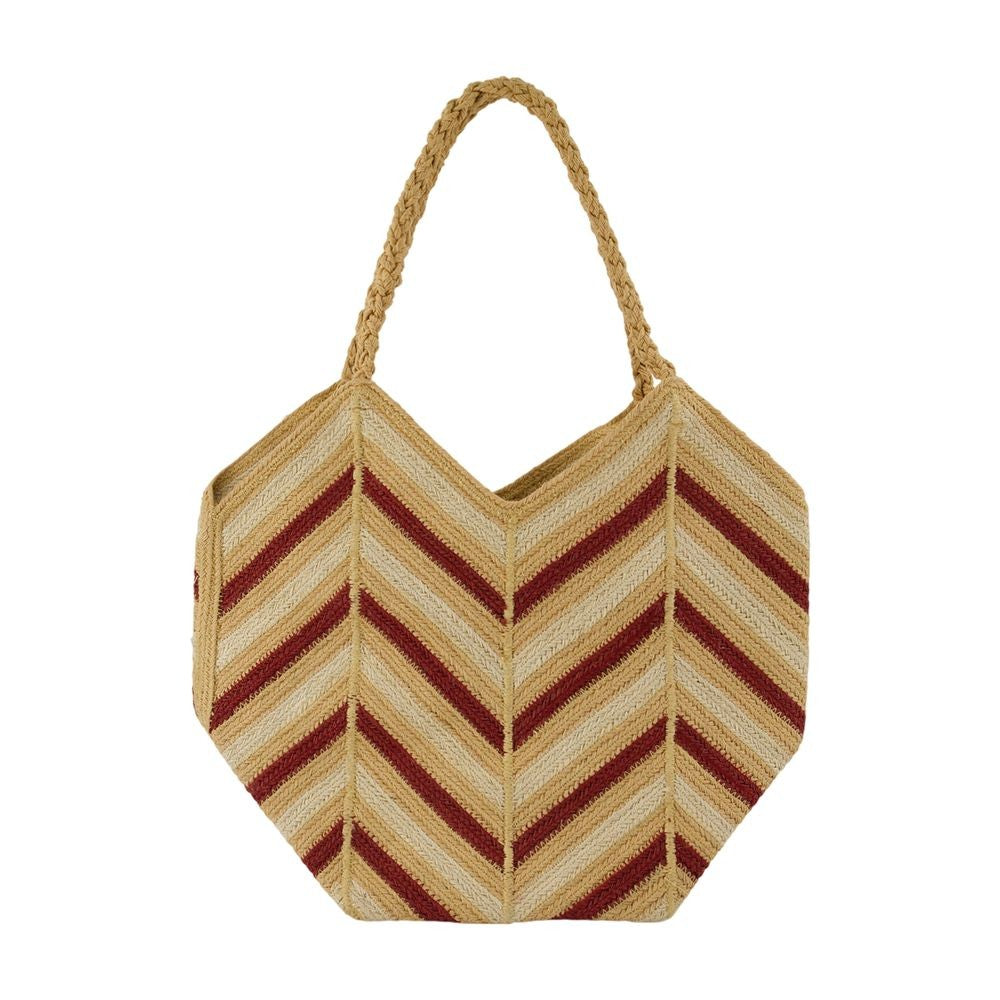 Vanessa Bruno Panier Shoulder Bag - Jute - Burgundy