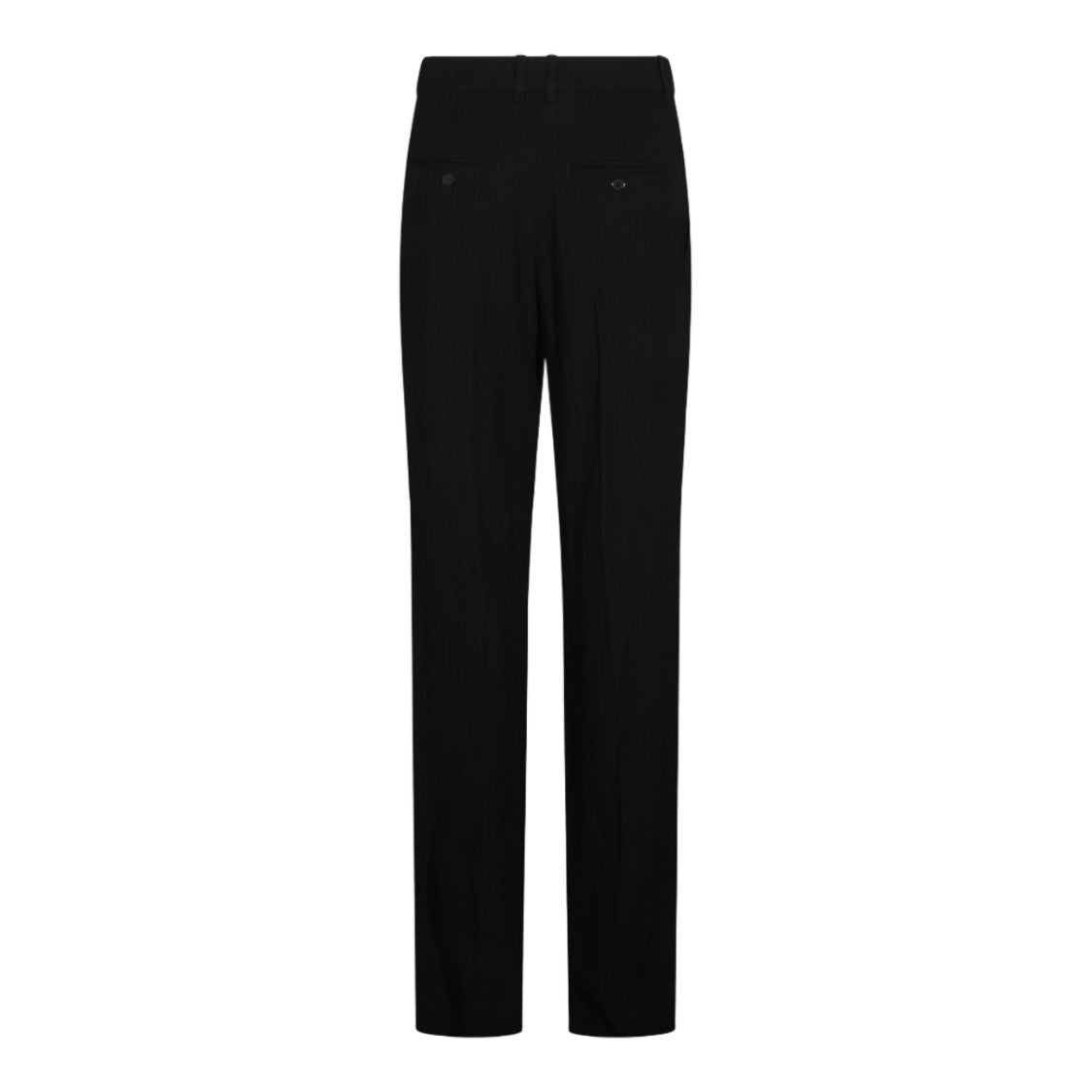 Saint Laurent Pinstripe High-Waist Tailored Slim-Fit Pants