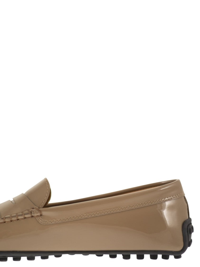 Tod's City Gommino Moccasin In Glossy Leather