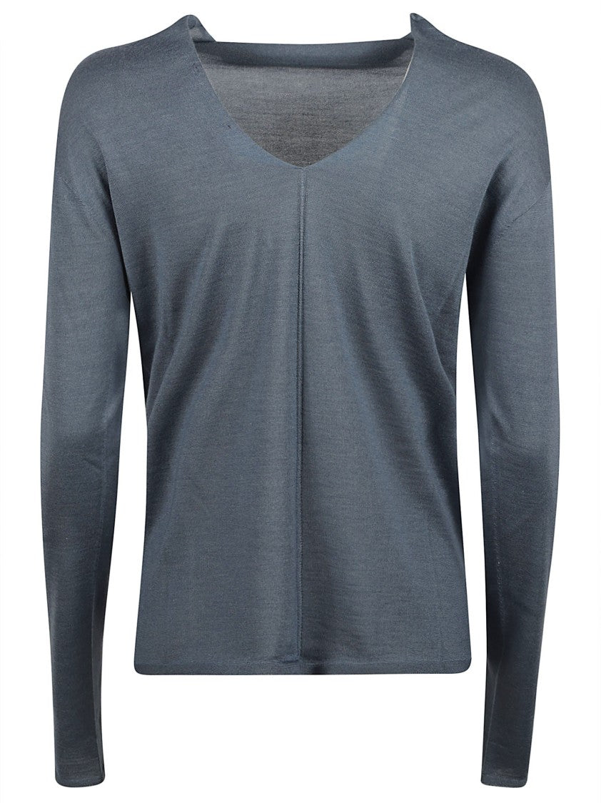 Fabiana Filippi Relaxed Fit Grey V-Neck Sweater