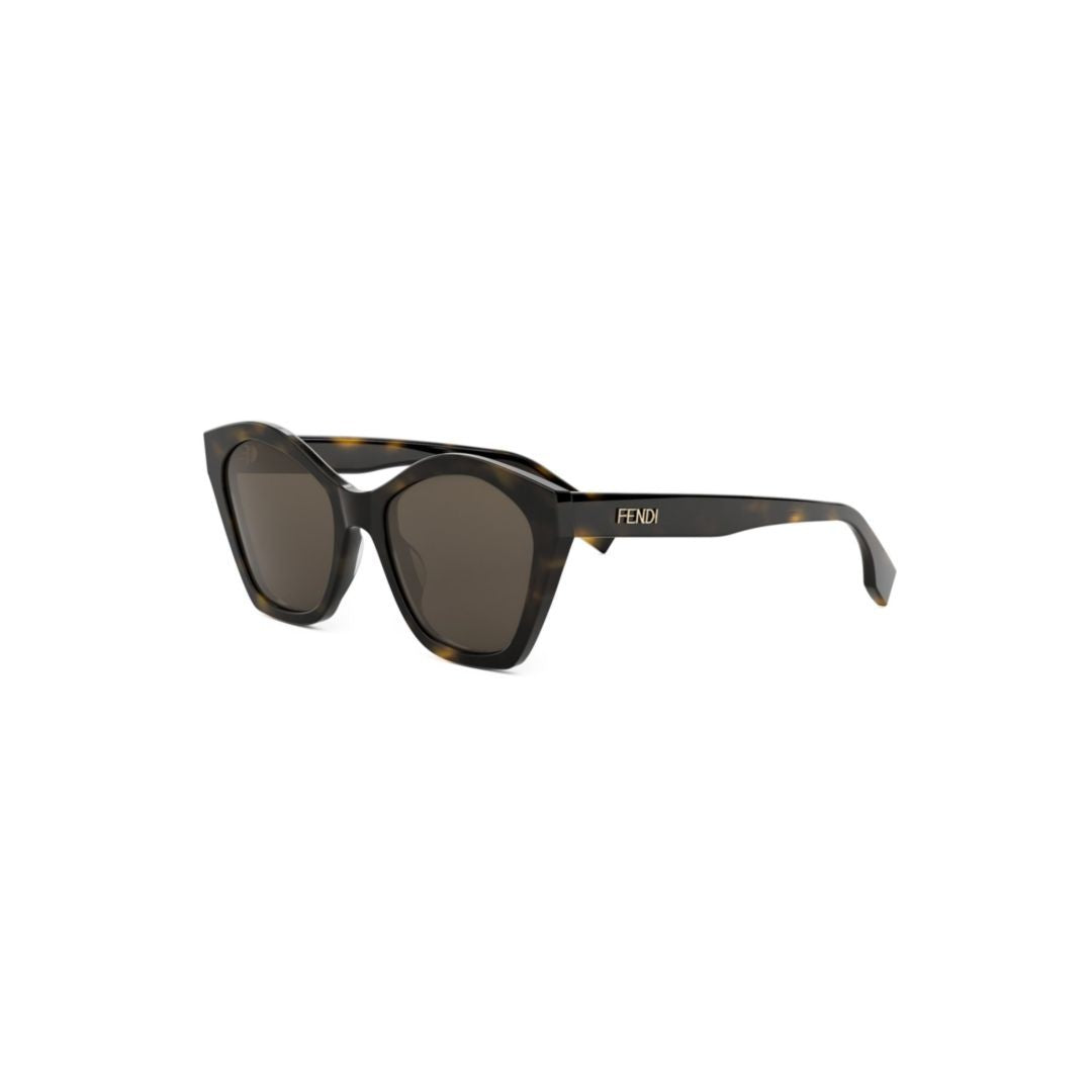 Fendi Fe40175i Tortoiseshell Oversized Cat-Eye Sunglasses