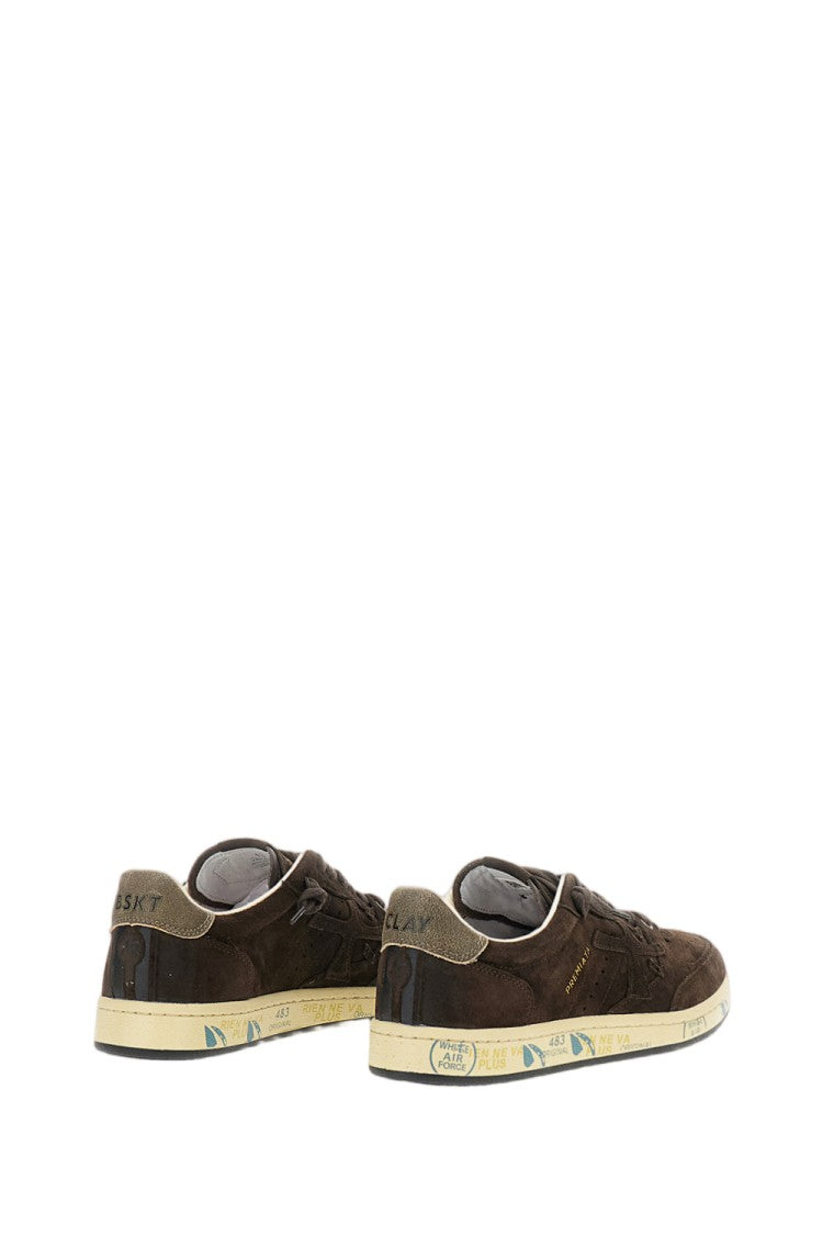 Premiata Brown Suede Bsktclay 8446 Sneakers