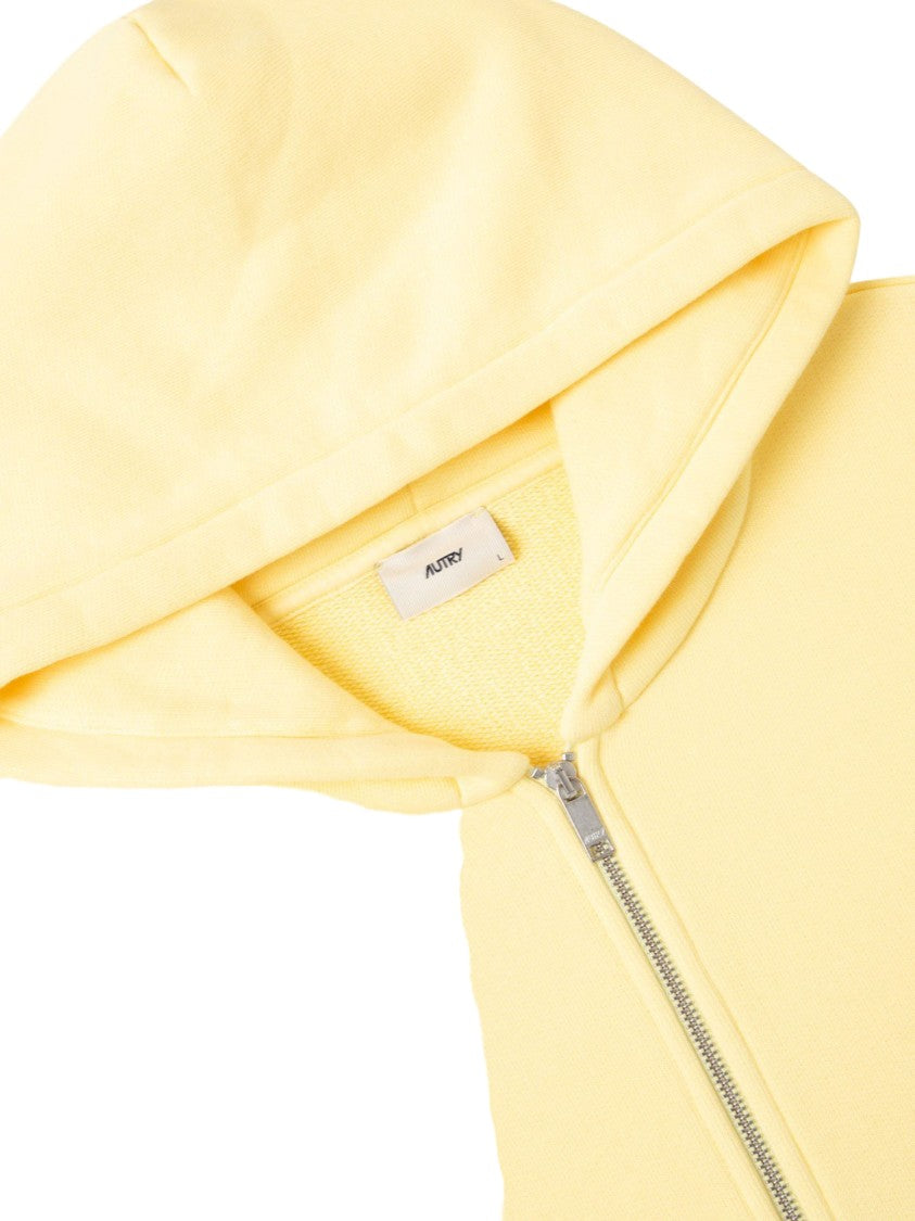 Autry Light Blue Cotton Zip-Up Sweatshirt