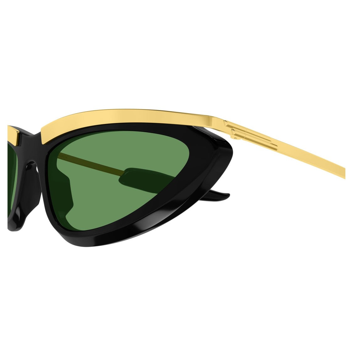 Bottega Veneta Black Bv1477s Gold Accent Cat-Eye Sunglasses