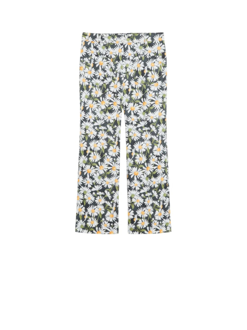 Max Mara Wide-Leg Floral Print Pants
