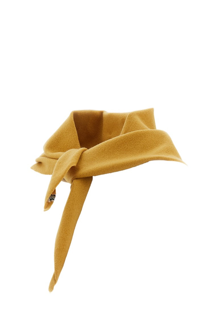 Extreme Cashmere Triangular Cashmere-Blend Bandana Scarf With Embroidered Detail