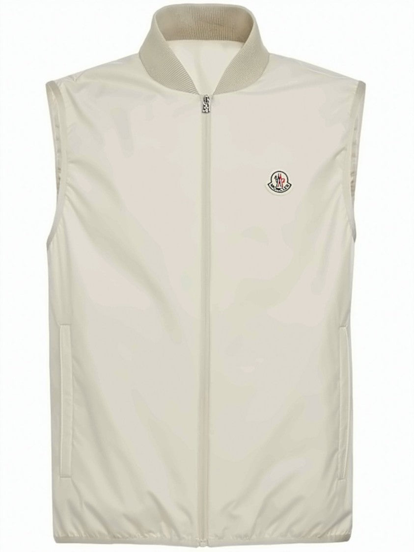 Moncler Minimalist High-Collar Jacket With Dual Zipper Closure