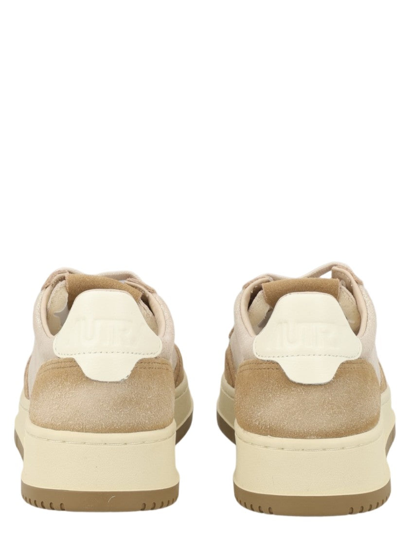 Autry Medalist Low Laminated Suede Retro Sneakers
