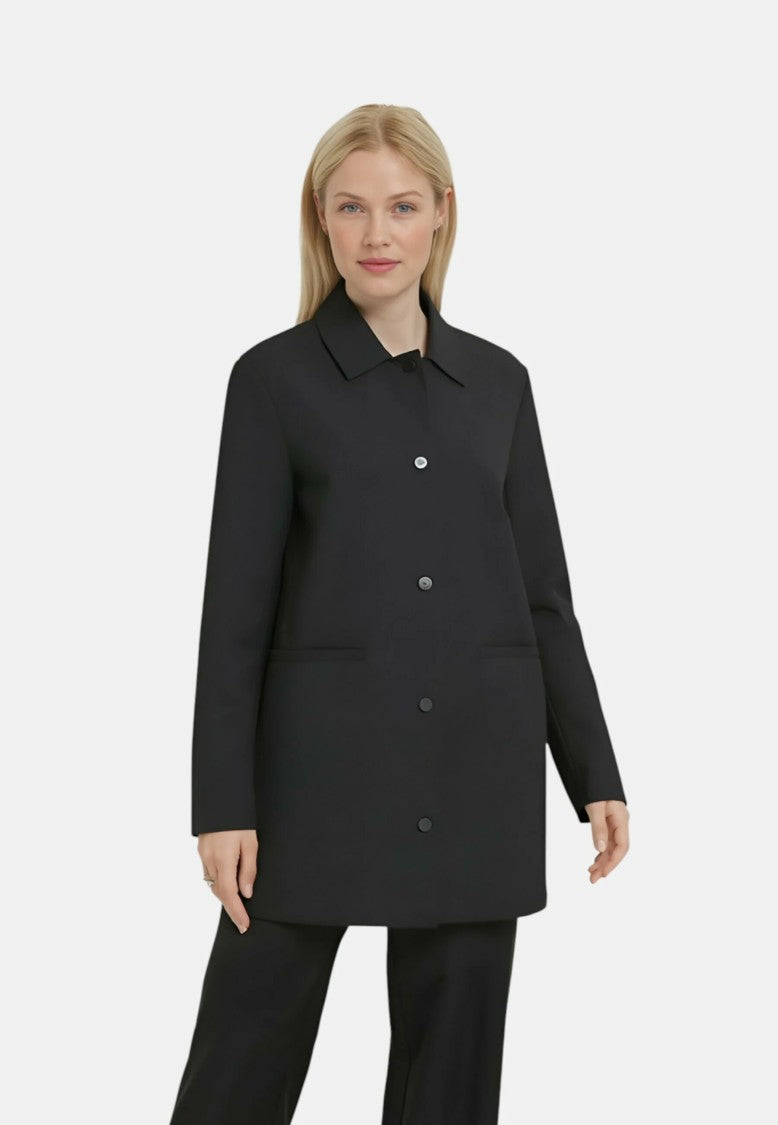 Max Mara Refined Black Coat With Classic Collar