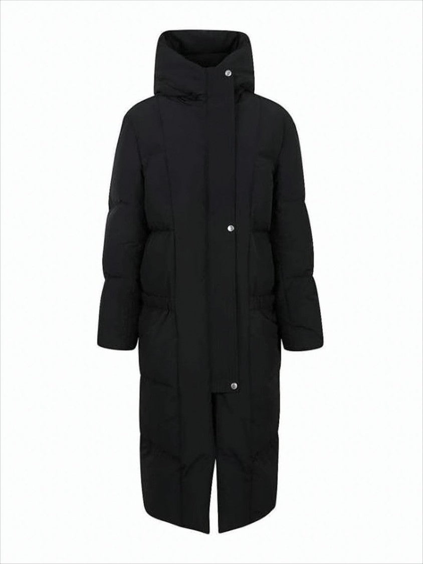 Jil Sander Long Padded Coat With High Collar And Hood
