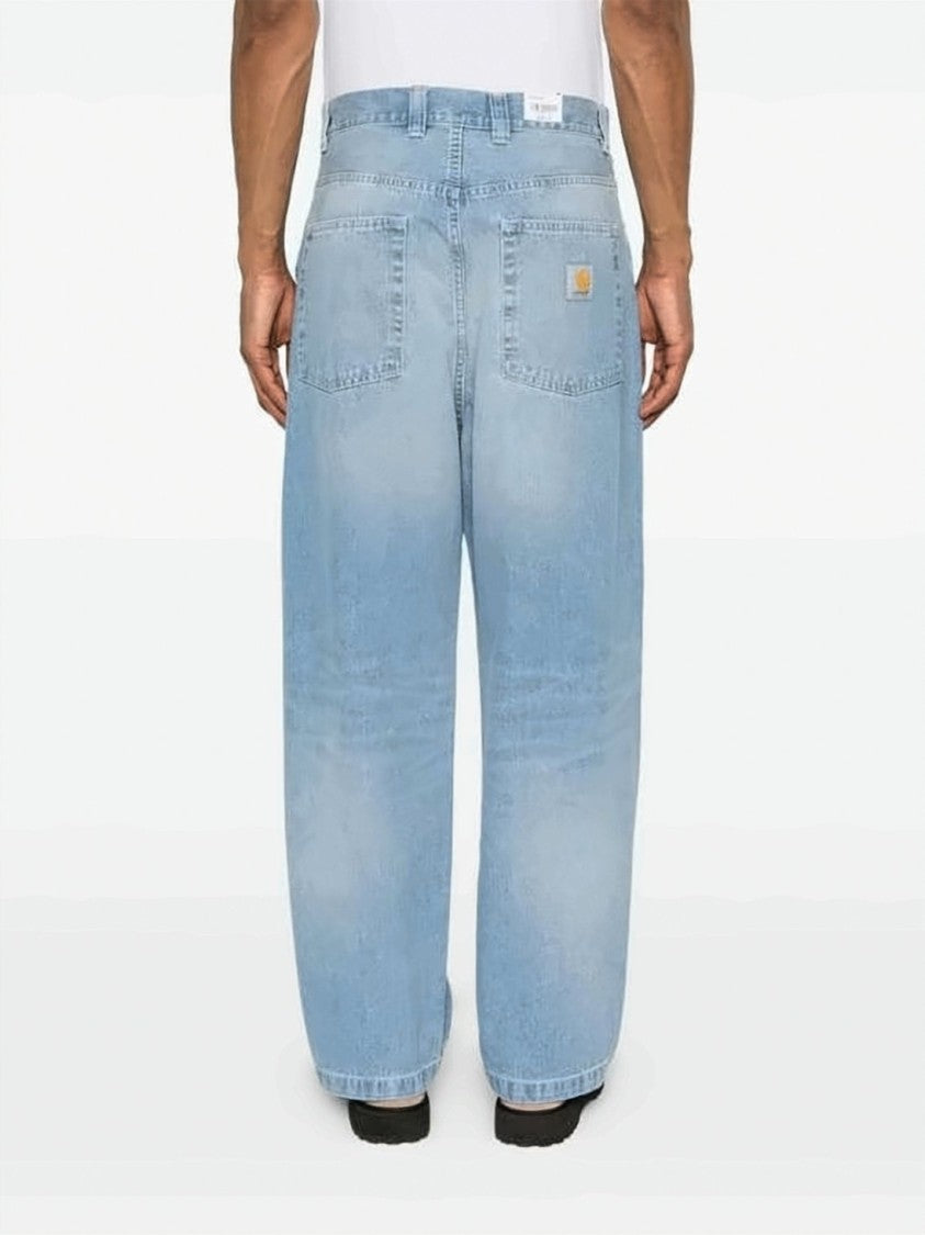 Carhartt Wip Relaxed Wide-Leg Denim Pants With Subtle Fade