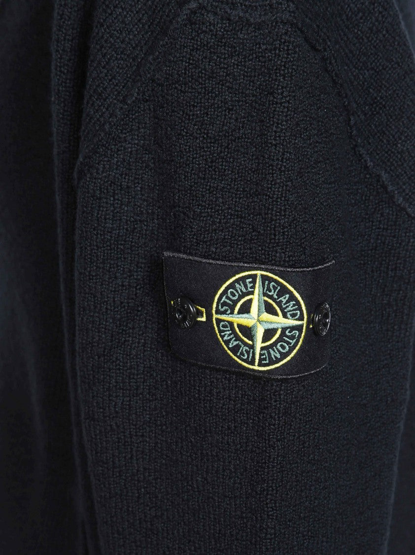 Stone Island Cardigan V-Neck Patch Cardigan