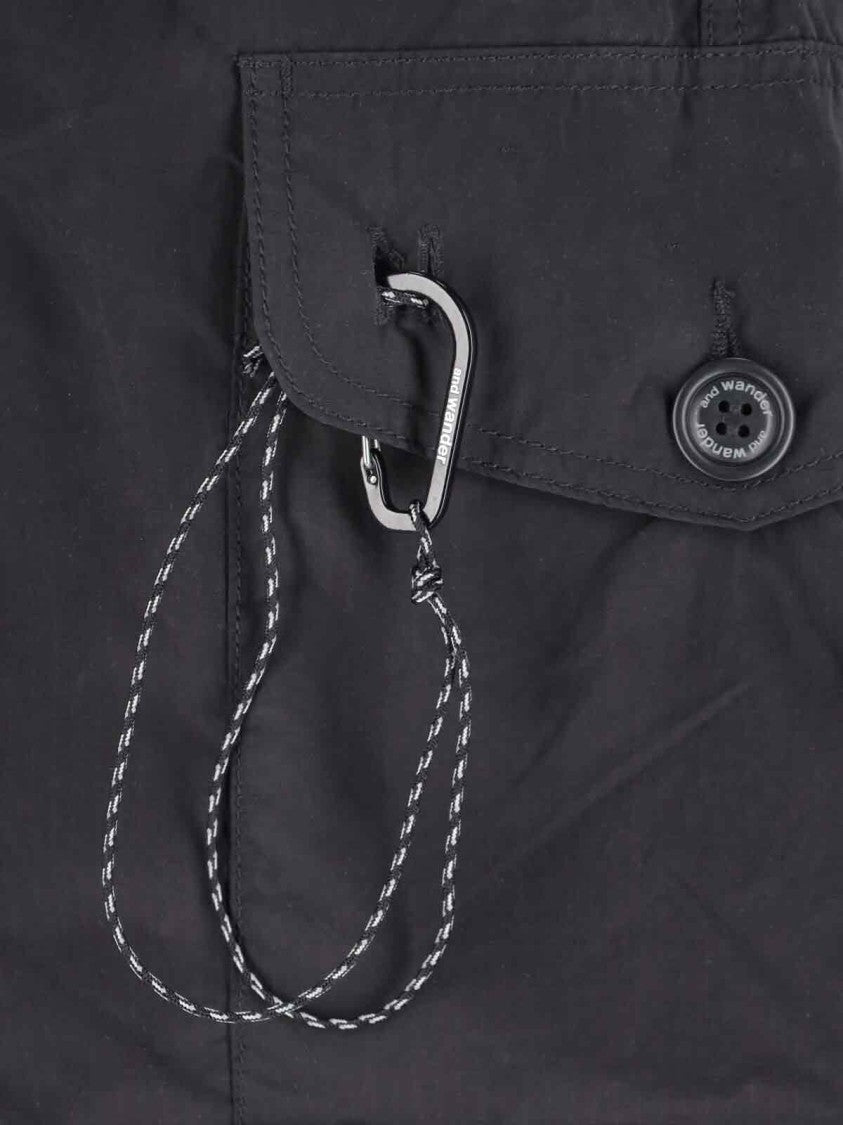 And Wander 87 Oversize Cargo Pants – Black