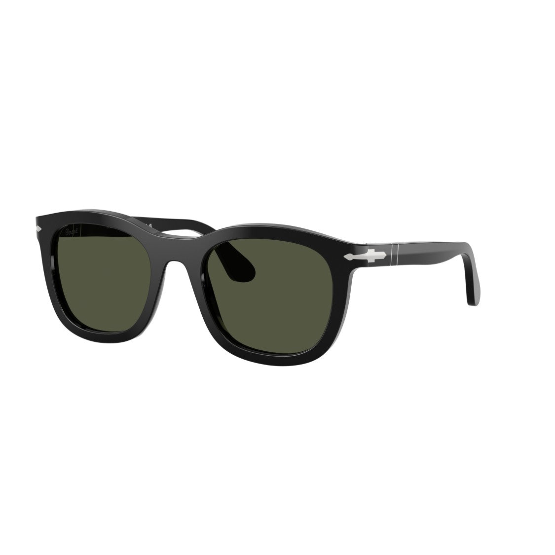 Persol 0Po3395s Rectangular Acetate Sunglasses With Dark Green Lenses
