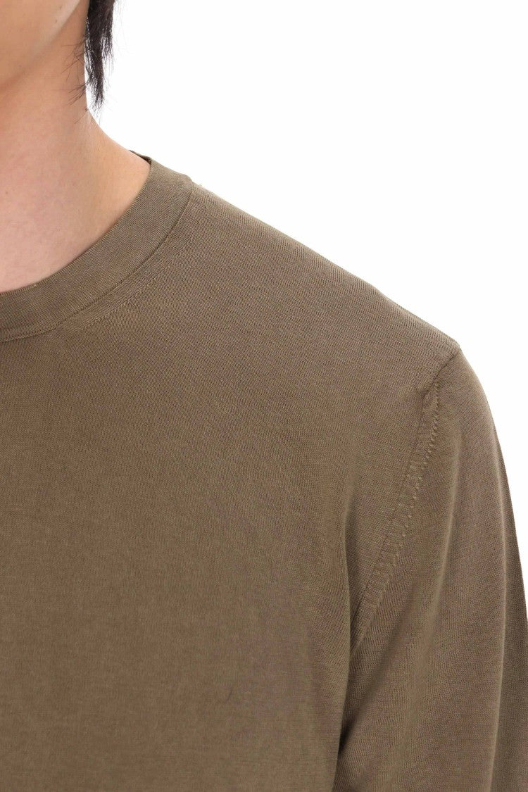 Drumohr Military Green Frosted Cotton Sweater
