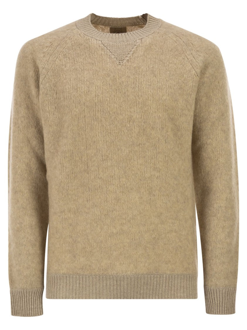 Rakki' Wool Blend Sweatshirt-Style Jumper With Raglan Sleeves