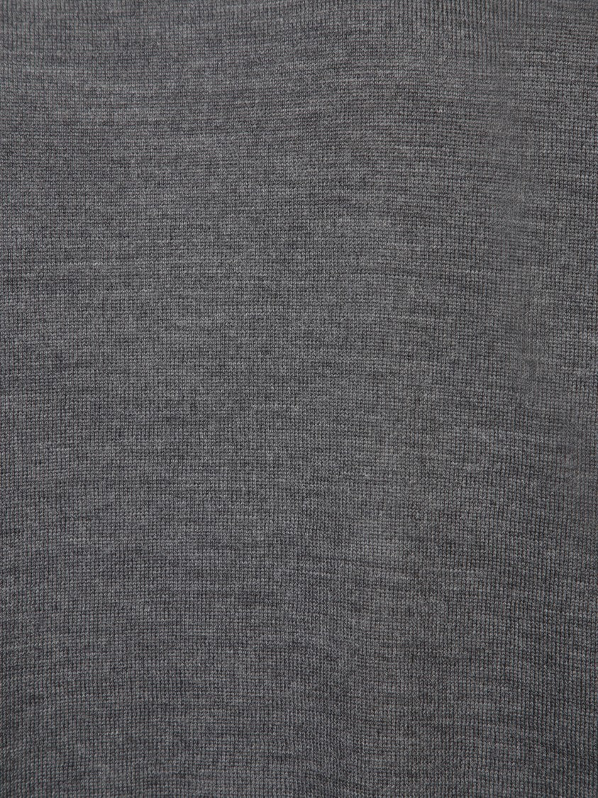 Blanca Vita Cropped Grey Cashmere Sweater