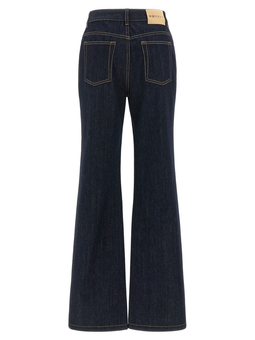 Mcqueen Slightly Flared Straight Leg Jeans