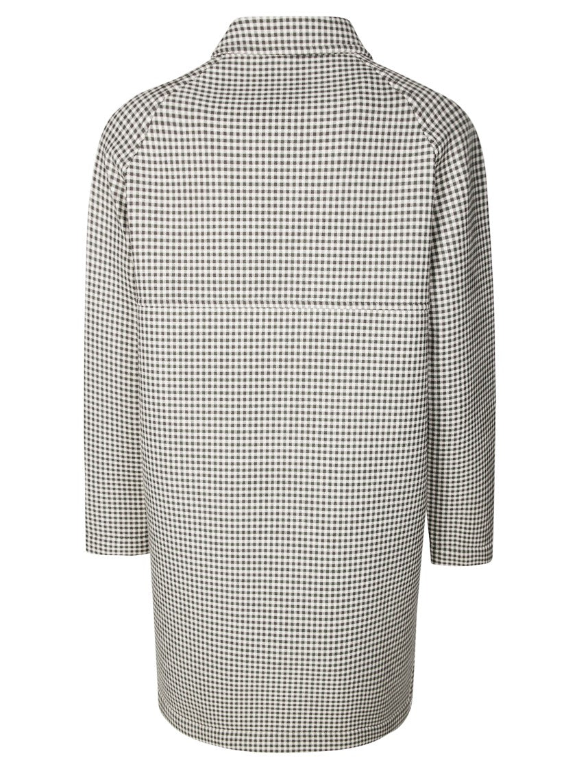 Paolo Pecora Structured Black Quilted Coat With Smooth Texture