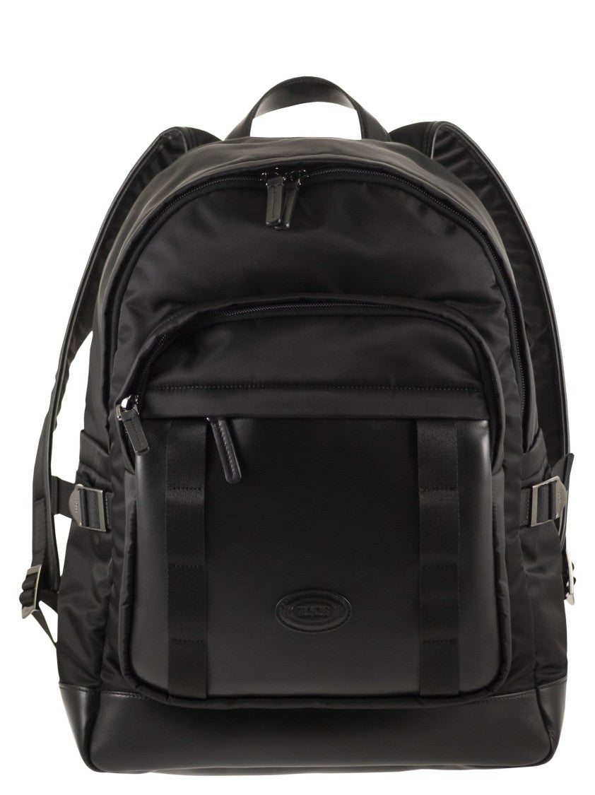 Tod's Fabric And Leather Rucksack