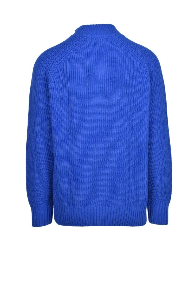 Lacoste Half Zip Wool Sweater - Blue