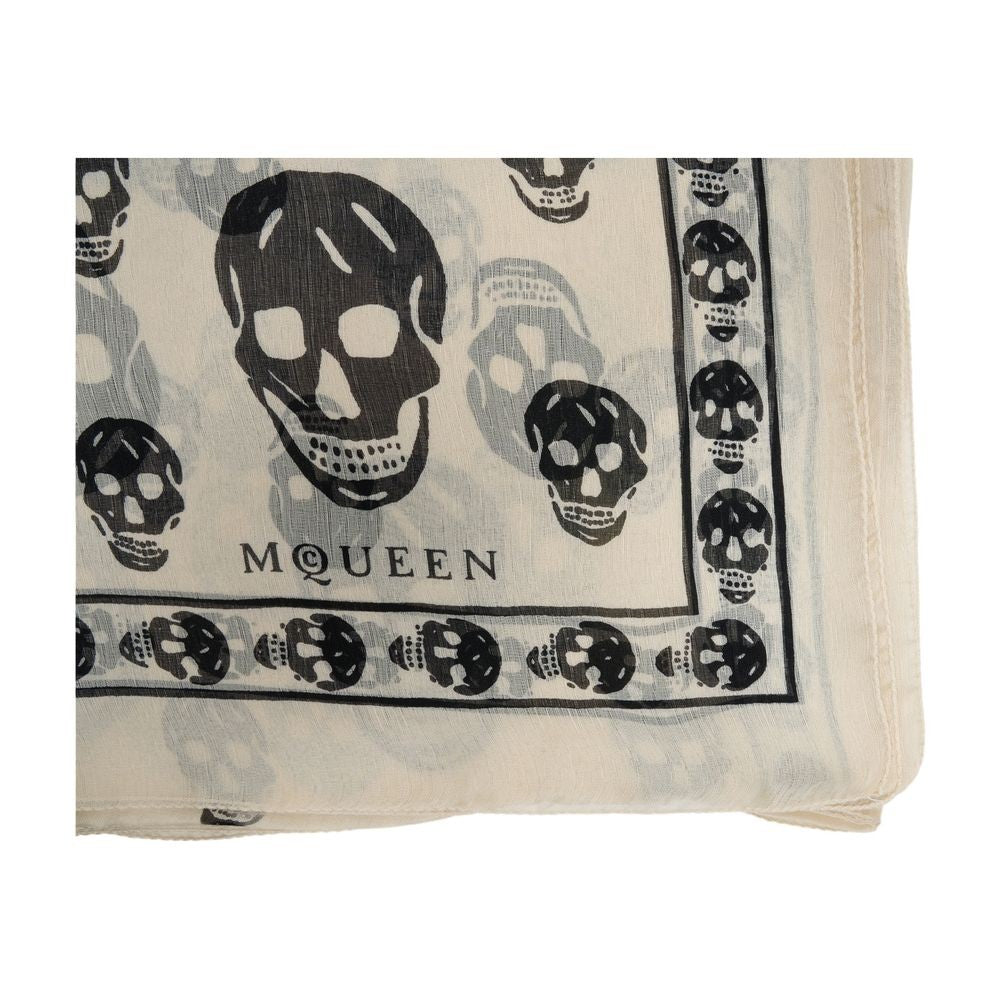 Alexander Mcqueen Ca Skull Scarf - Alexander Mcqueen - Silk - White