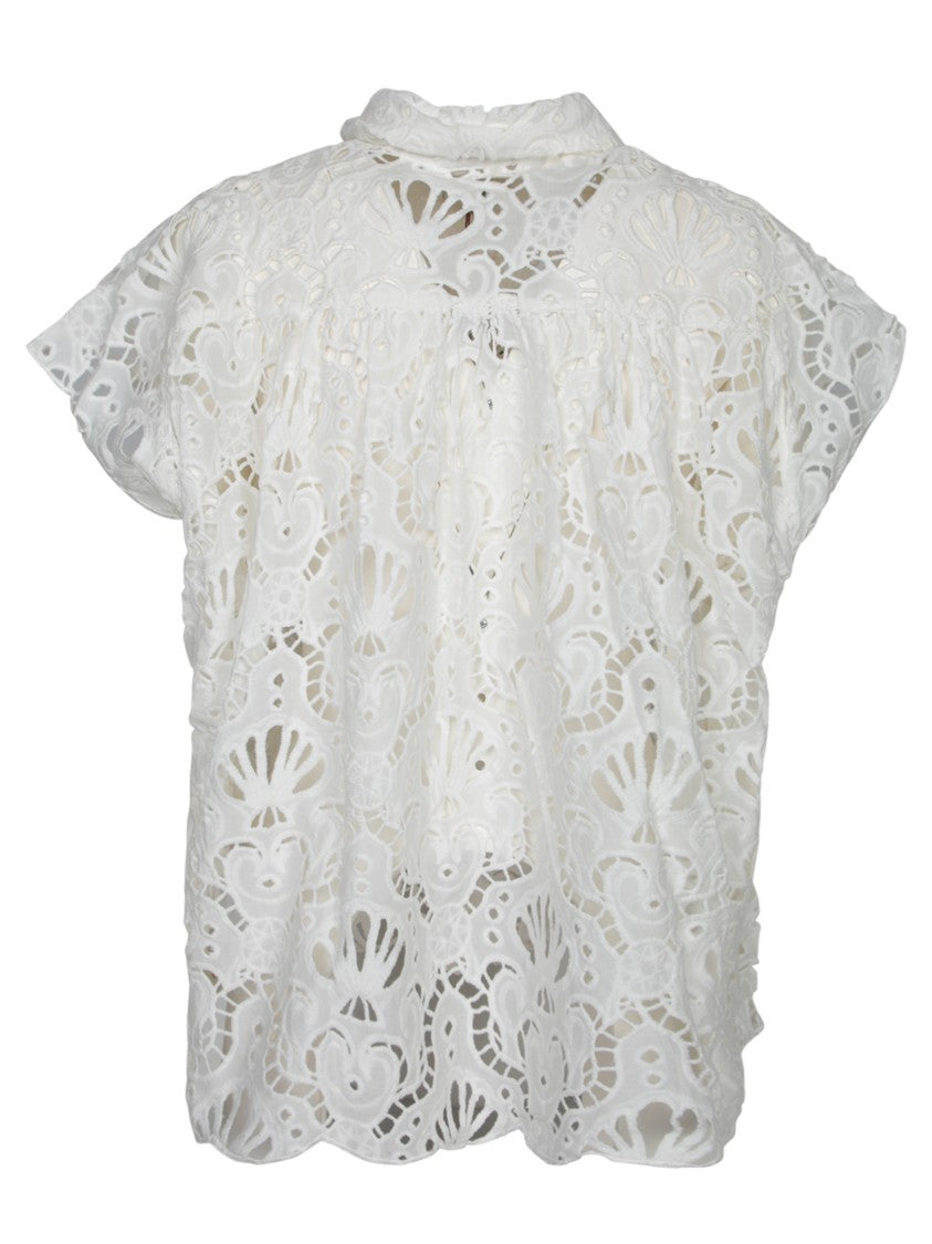 Farm Rio Lace Short Sleeve Shirt