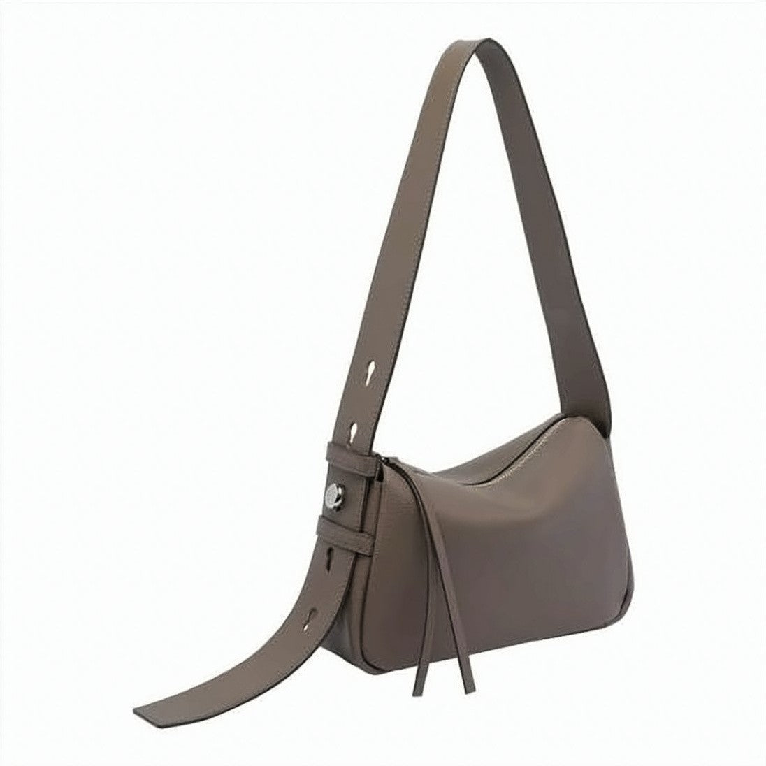 Tory Burch Brown Structured Rectangular Cowhide Shoulder Bag