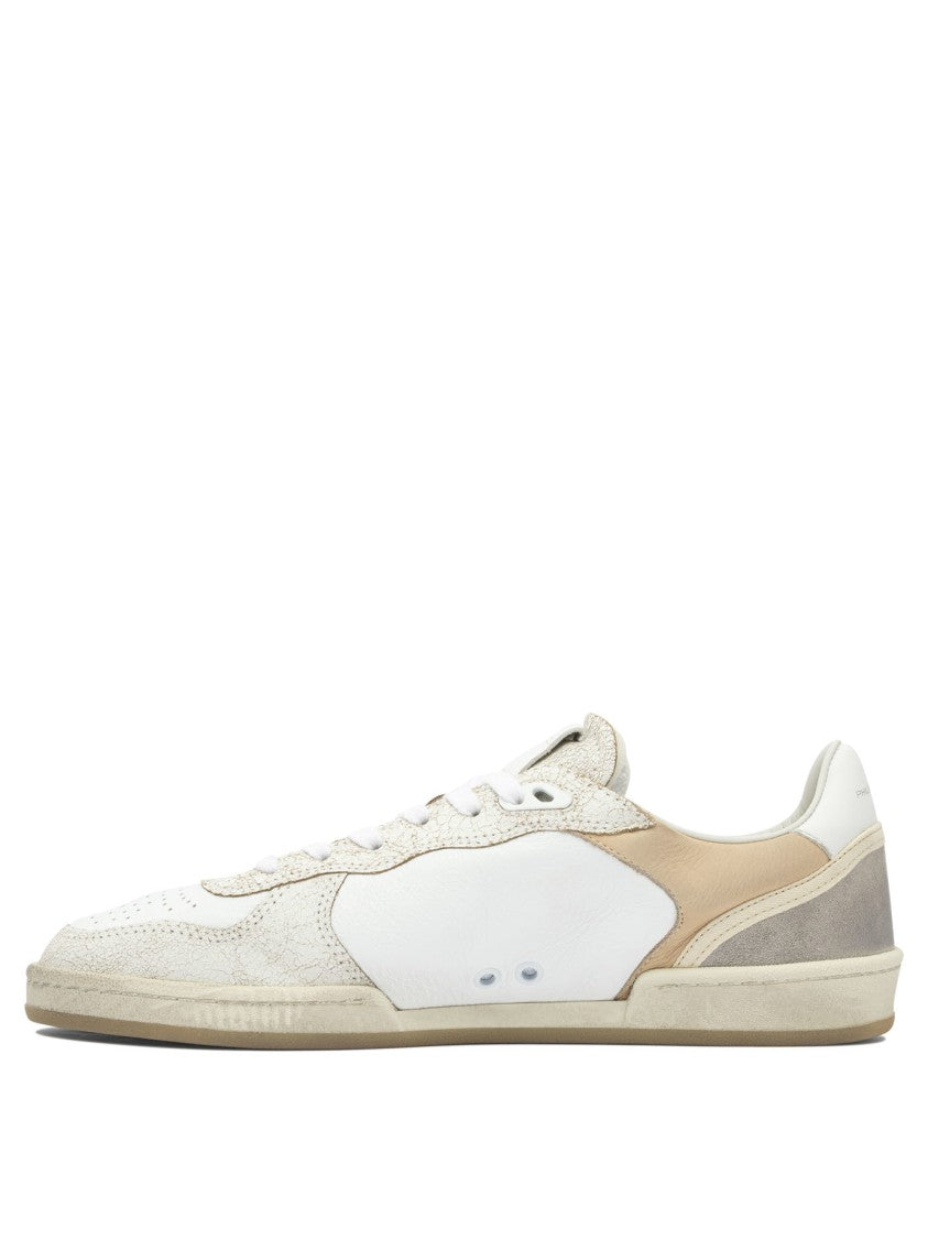 Philippe Model Paris Low-Top Sneakers With Textured Leather Panels