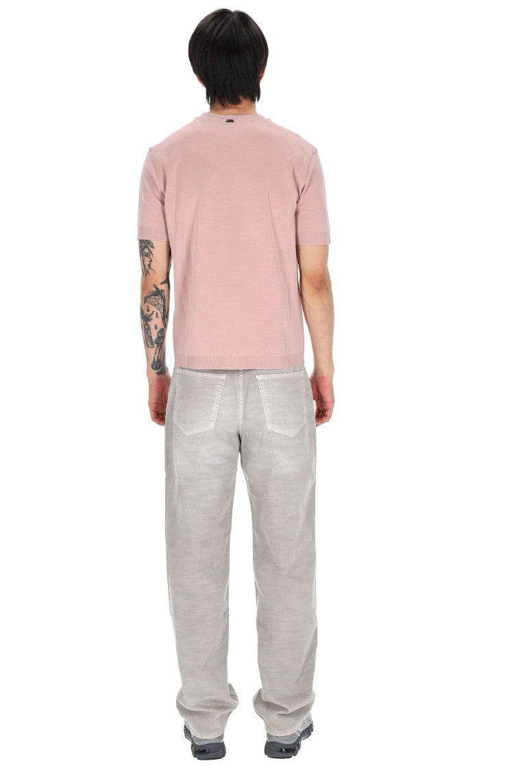 Herno Pink Knit-Effect Cotton Jersey T-Shirt
