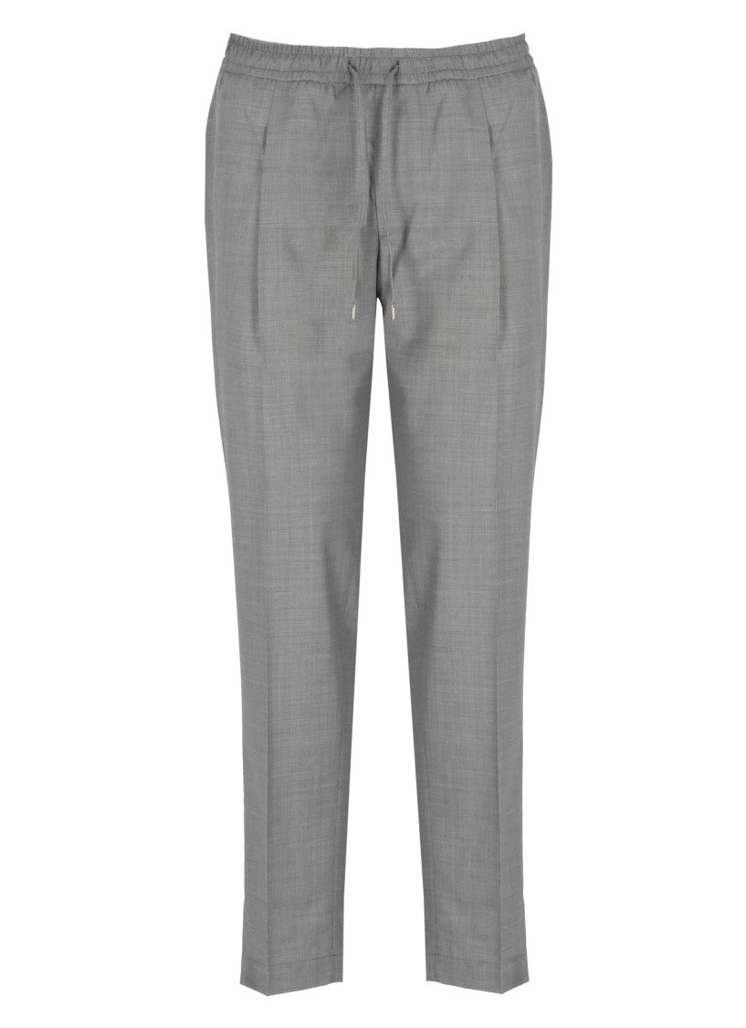 Briglia 1949 Grey Wimbledons Wool Straight-Leg Pants