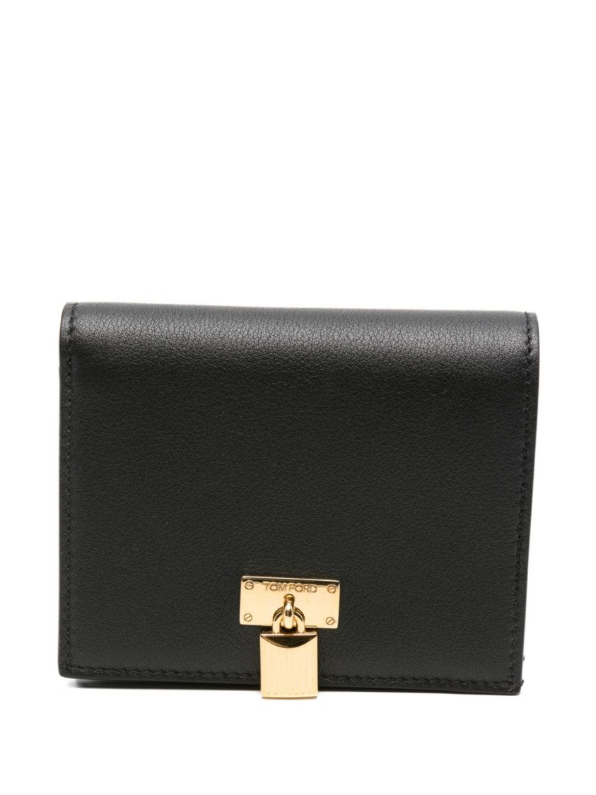 Tom Ford Natural Grain Black Calf Leather Compact Wallet